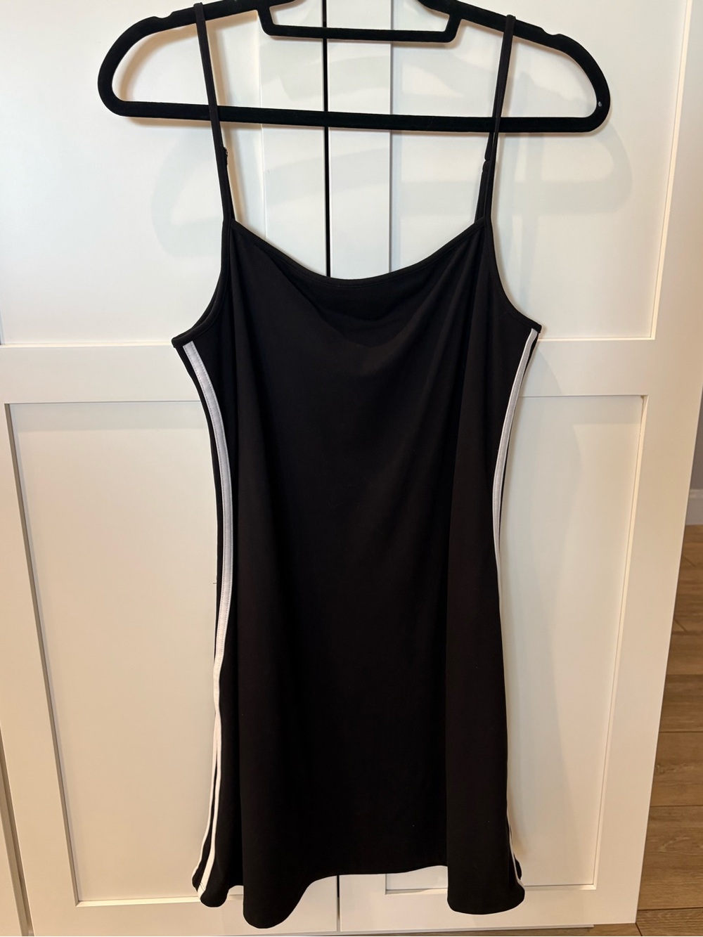 wild fable Black Mini Slip Dress with White Side Stripes